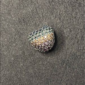 Pandora Rainbow pave heart clip
